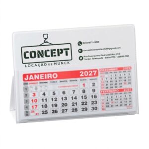 CALENDÁRIO DE MESA PVC 16 x 12cm