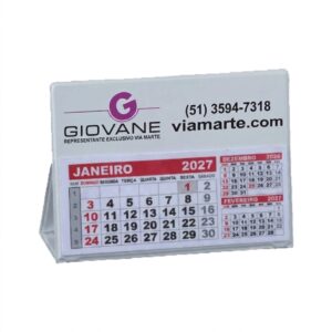 CALENDÁRIO DE MESA PVC 12,6 x 8,9cm